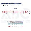 [05315] Percha de color con 8 ganchos