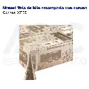Mantel Tela de hilo estampada con corona