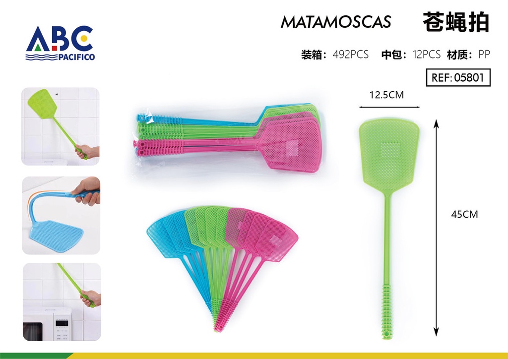 Matamoscas paquete 12pzs de colores