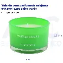 Vela de cera perfumada relajante 5*7.3cm vaso color verde