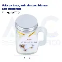 Vela en taza, vela de cera blanca con fragancia