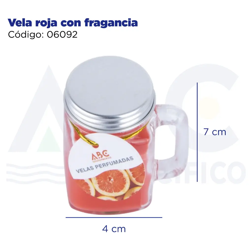 Vela roja con fragancia