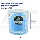 Vela perfumada en vaso (azul con fragancia)
