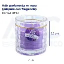 Vela perfumada en vaso (púrpura con fragancia)