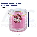 Vela perfumada en vaso (rosa con fragancia)