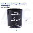 [06158] Vela de cera con fragancia en vaso color negro