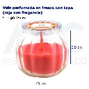 Vela perfumada en frasco con tapa (roja con fragancia)