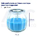 Vela perfumada en frasco con tapa (azul con fragancia)
