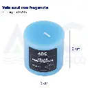 Vela azul con fragancia