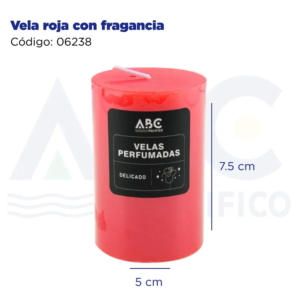 Vela roja con fragancia