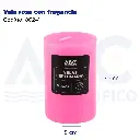 Vela rosa con fragancia