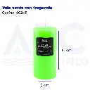 Vela verde con fragancia