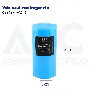Vela azul con fragancia
