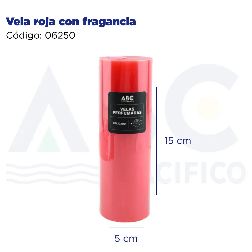 Vela roja con fragancia