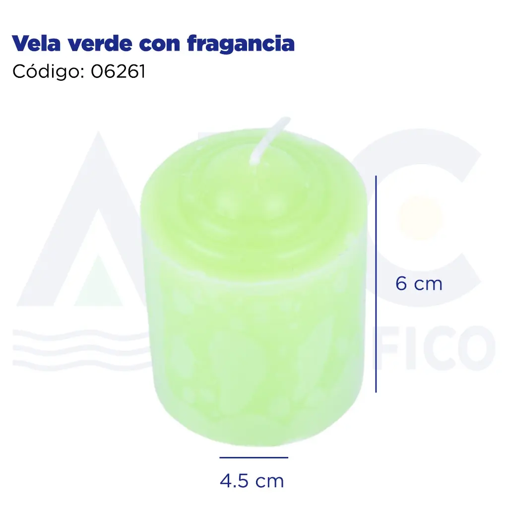 Vela verde con fragancia