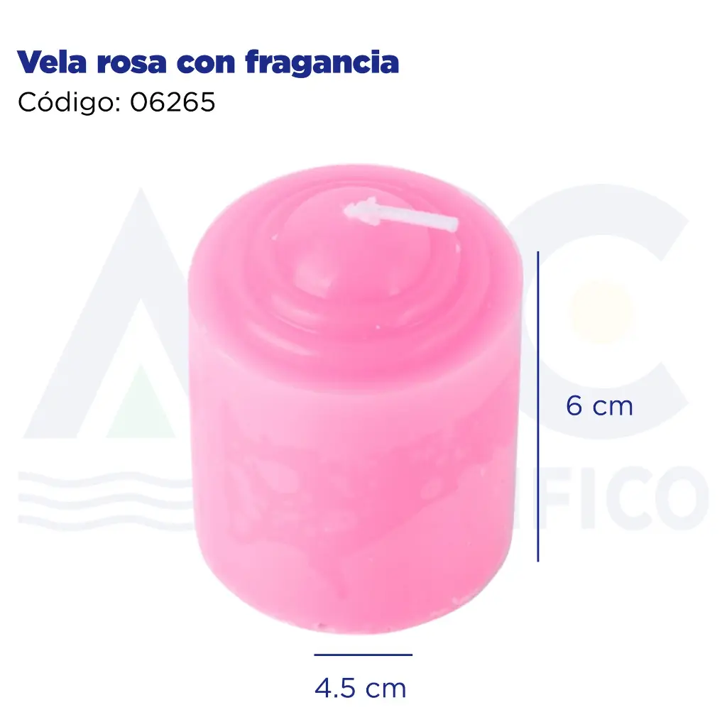 Vela rosa con fragancia