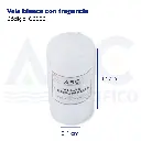 Vela blanca con fragancia