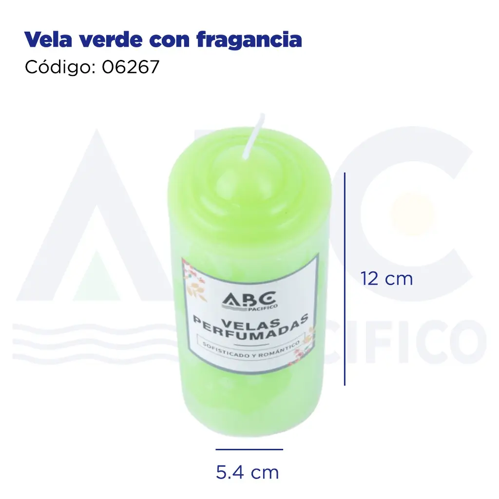 Vela verde con fragancia