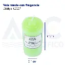 Vela verde con fragancia