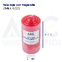 Vela roja con fragancia