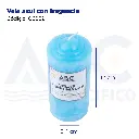 Vela azul con fragancia