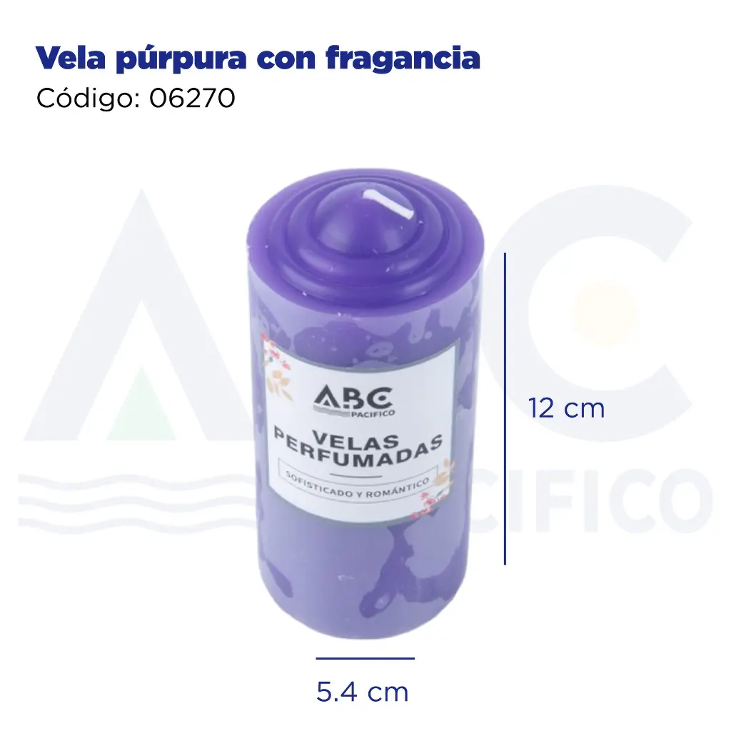 Vela púrpura con fragancia