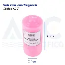 Vela rosa con fragancia