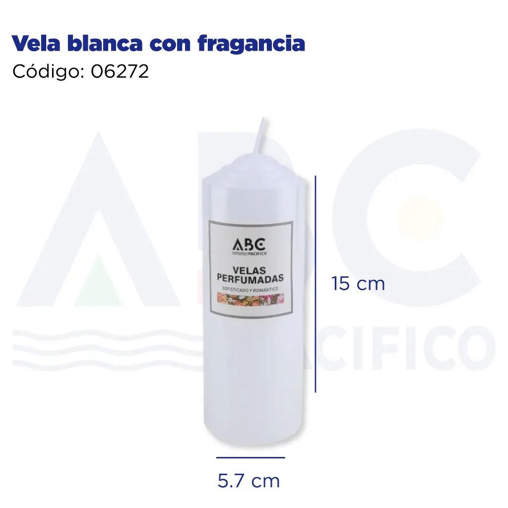 Vela blanca con fragancia