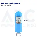 Vela azul con fragancia
