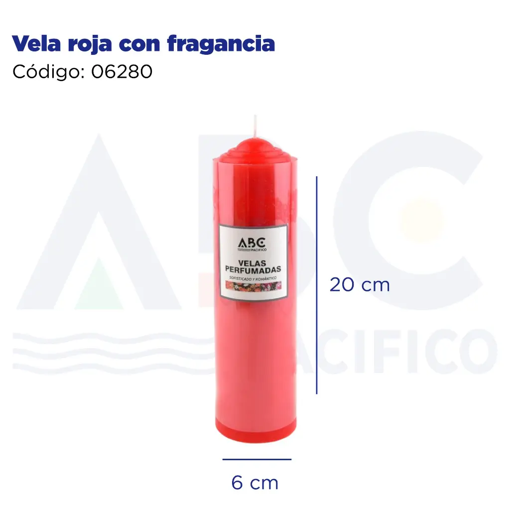 Vela roja con fragancia
