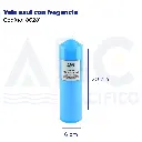 Vela azul con fragancia