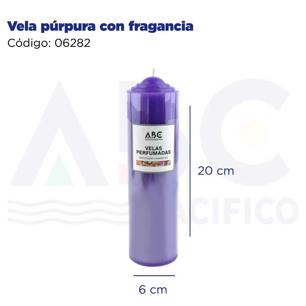 Vela púrpura con fragancia