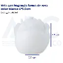 Vela con fragancia forma de rosa color blanco 6*5.5cm