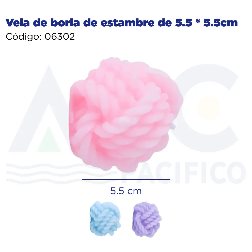 Vela de borla de estambre de 5.5 * 5.5cm
