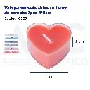 Vela perfumada chica en forma de corazón 7pzs 4*2cm