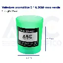 [06351] Veladora aromática 5 * 6.3CM vaso verde