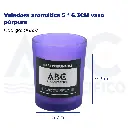 [06353] Veladora aromática 5 * 6.3CM vaso púrpura