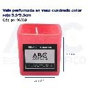 [06359] Vela perfumada en vaso cuadrado color rojo 5.5*5.5cm