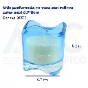 Vela perfumada en vaso con relieve color azul 6.7*8cm
