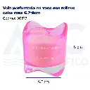 Vela perfumada en vaso con relieve color rosa 6.7*8cm