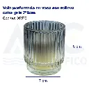 Vela perfumada en vaso con relieve color gris 7*8cm