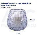 Vela perfumada en vaso con relieve color gris 5*6.5cm