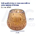 Vela perfumada en vaso con relieve color naranja 5*6.5cm