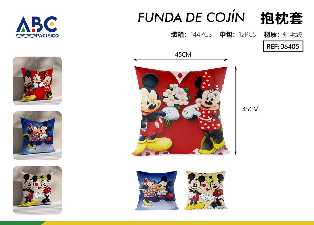 Funda para almohada decorativa Mickey & Minnie