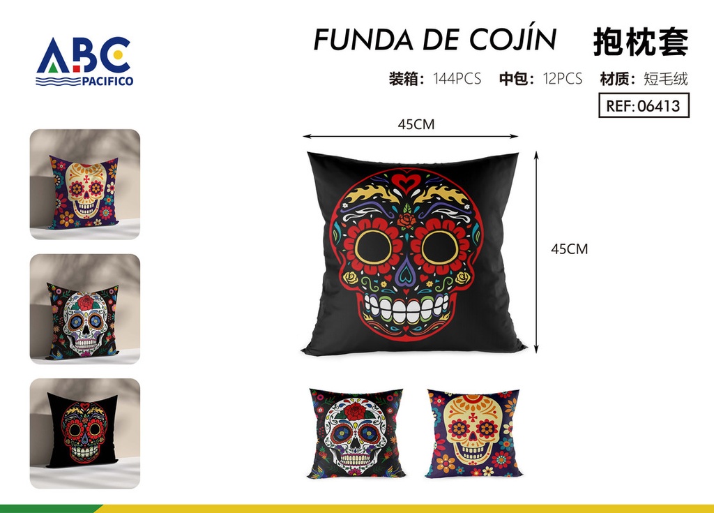 Funda para almohada decorativa calaveras