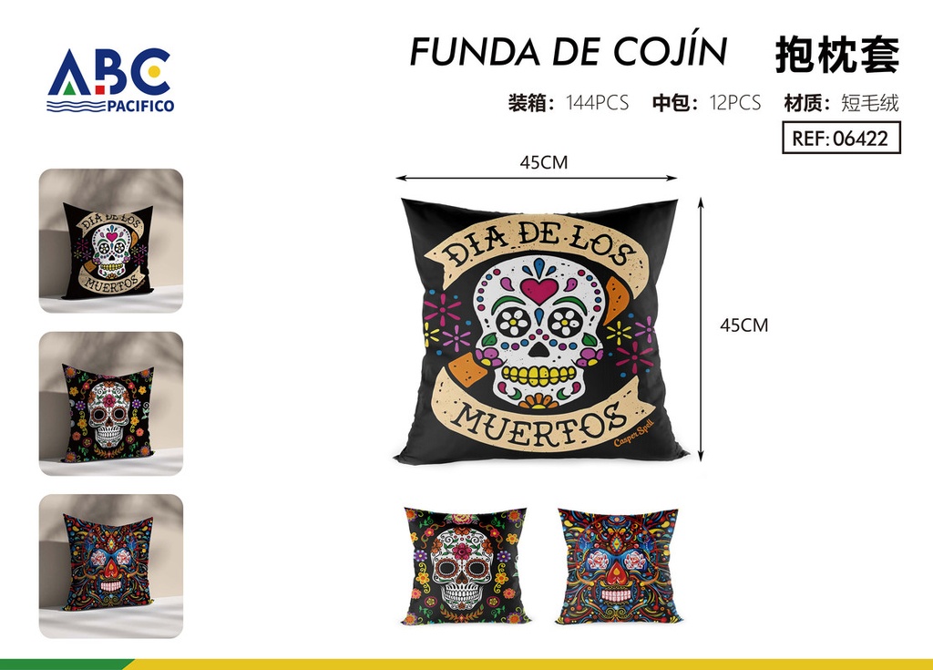 Funda para almohada decorativa calaveras