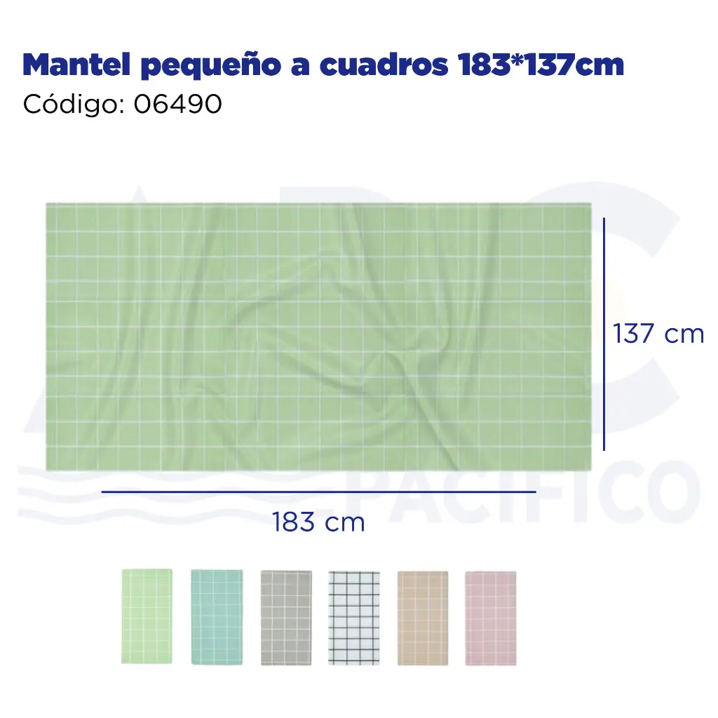 Mantel pequeño a cuadros 183*137cm