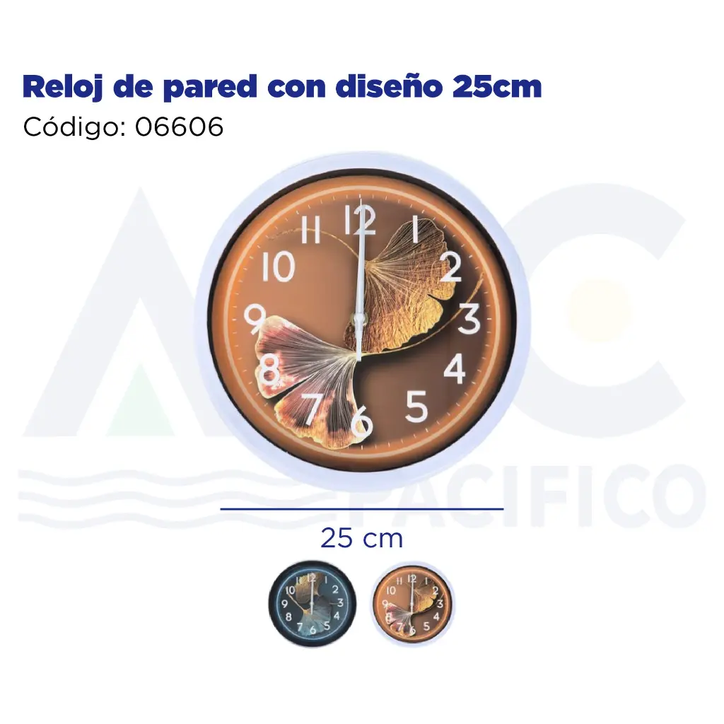 Reloj de pared con diseño 25cm