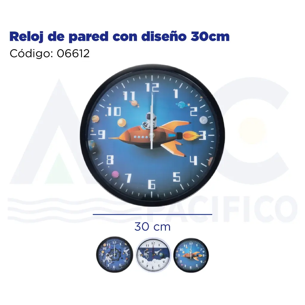 Reloj de pared con diseño 30cm