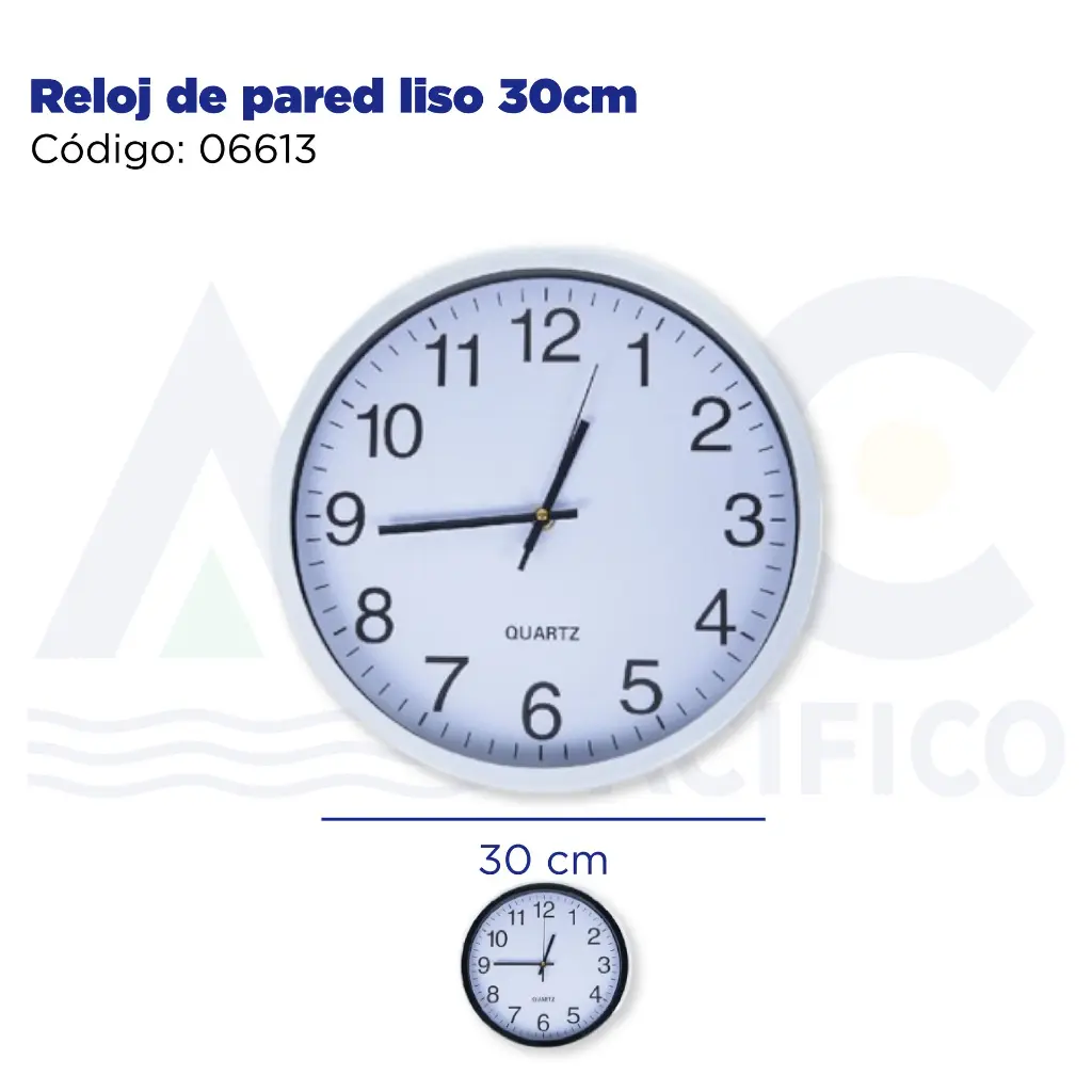 Reloj de pared liso 30cm